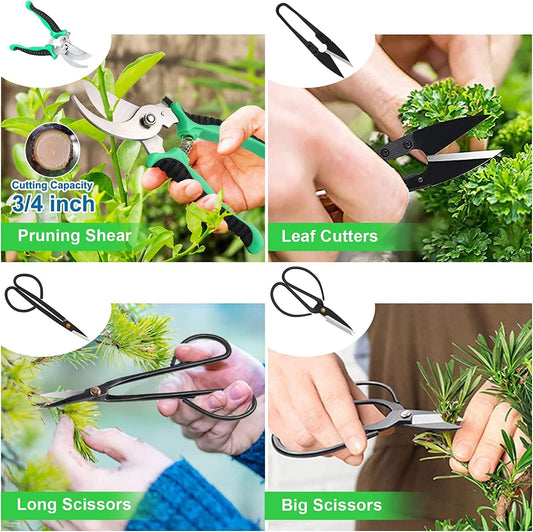 Bonsai-Werkzeugset – 24-teiliges Bonsai-Baum-Set, Werkzeuge für Anfänger, Bonsai-Werkzeugset, Bonsai-Starter-Trimm-Pflegeset, Geschenke für Frauen und Männer, Gartenwerkzeuge