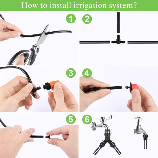 Gartenbewässerungssystem, 30 m Tropfbewässerungsset, Pflanzen-Tropfbewässerungsdüsenset