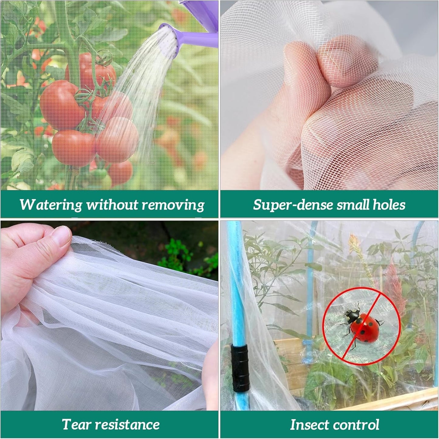 Insect protection net, garden net 3m x 5m, bird protection net, insect protection net for vegetable gardens, garden net to protect plants, vegetables and fruit